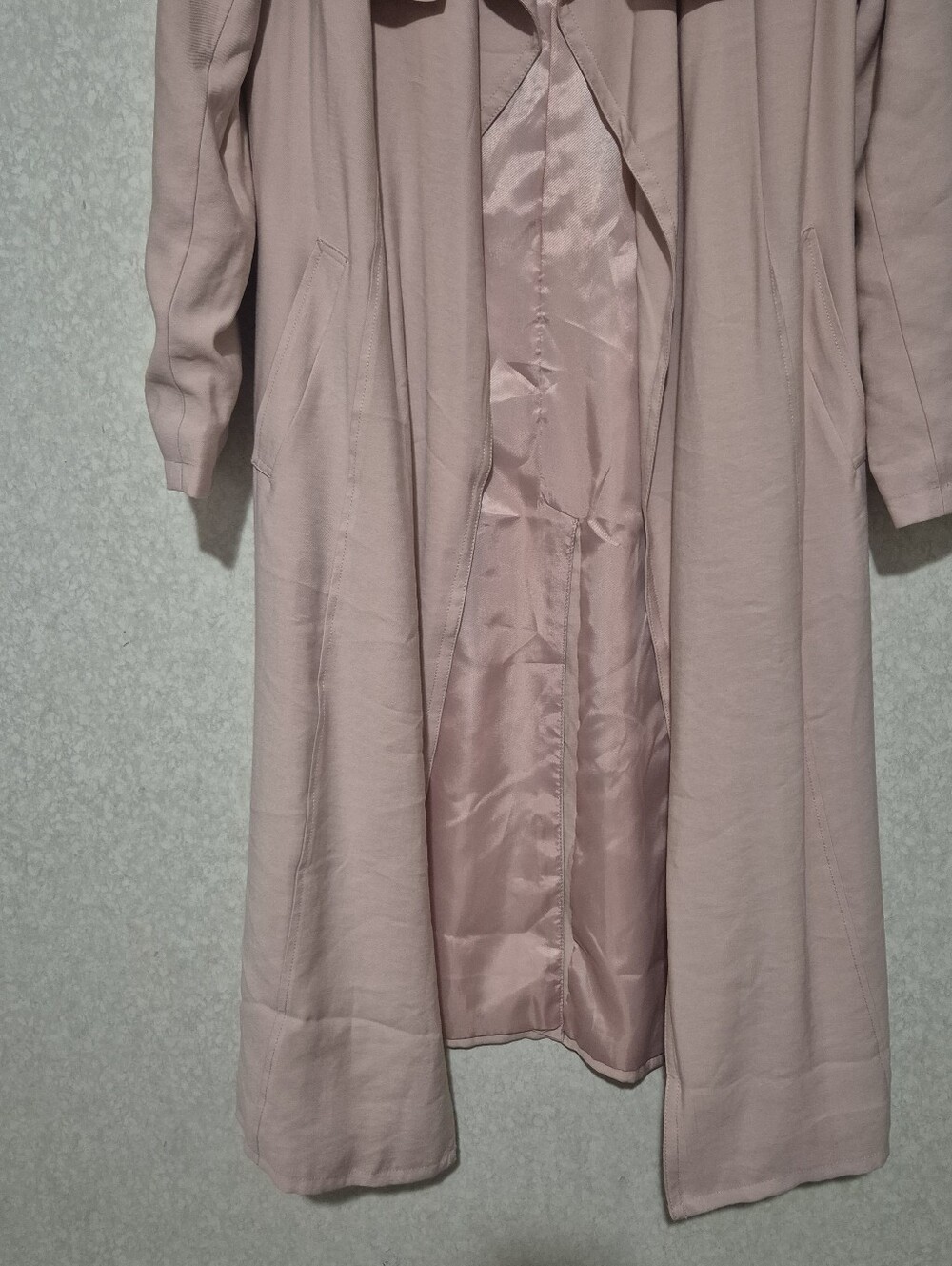 NWT Banana Republic Pale Pink Trench Coat..SIZE:L - Picture 3 of 14